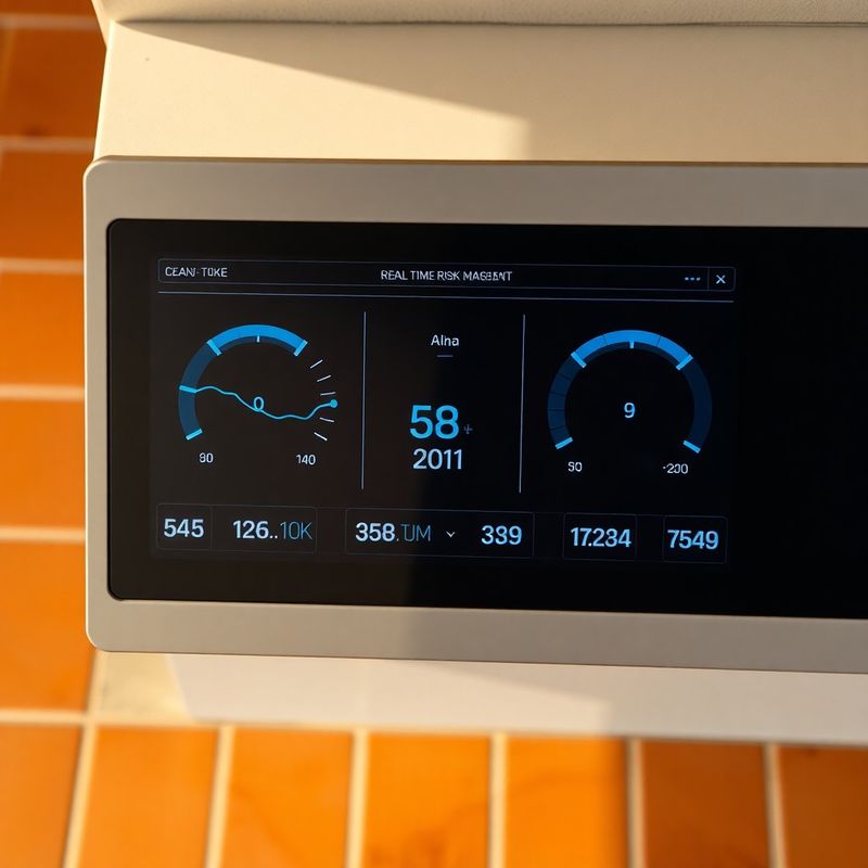 Panel de control de riesgo con indicadores de umbral en tiempo real